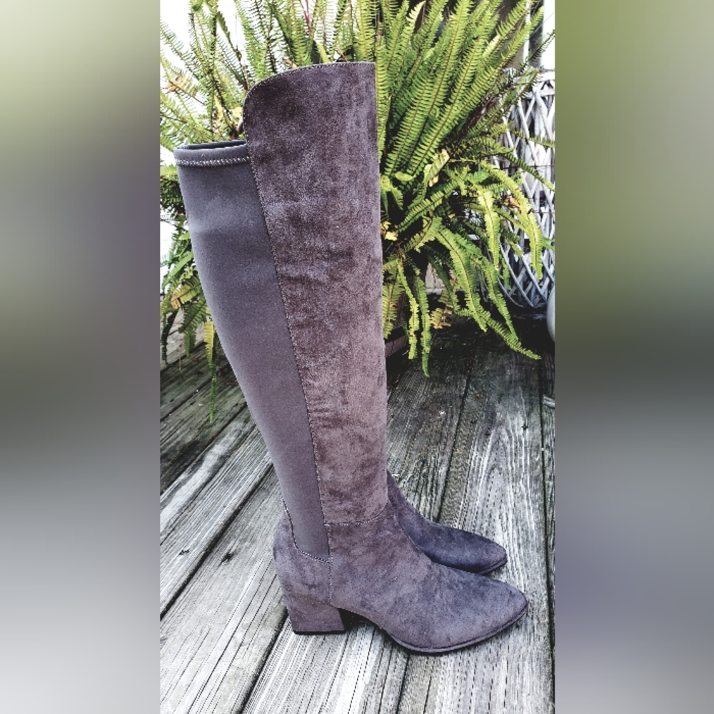 Marc Fisher Gray Heeled Boots - Picture 7 of 11
